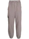 Zzero By Songzio Cargo-style Drawstring Track Pants In Grey