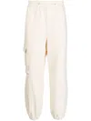 Zzero By Songzio Cargo-style Drawstring Track Pants In White