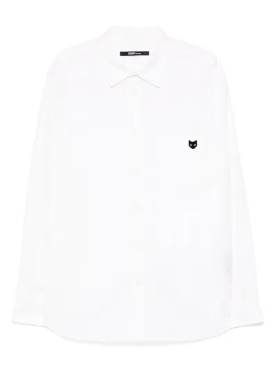 Zzero By Songzio Classic Roll-up Shirt In White