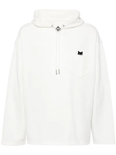 Zzero By Songzio Cotton-blend Hoodie In White