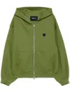Zzero By Songzio Deviant Zip-up Hoodie In Green