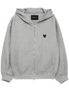 Zzero By Songzio Deviant Zip-up Hoodie In Grey