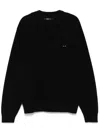 Zzero By Songzio Emblem Crew-neck Jumper In Black