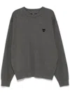 Zzero By Songzio Emblem Crew-neck Jumper In Grey