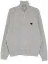 Zzero By Songzio Emblem High-neck Jumper In Grey