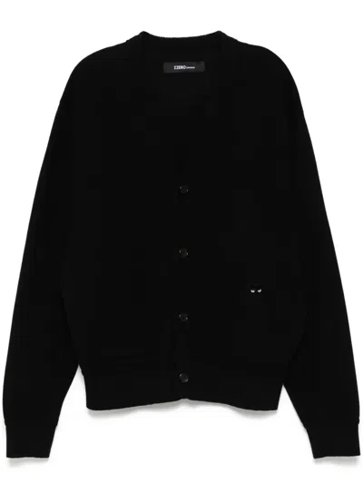Zzero By Songzio Emblem Seamless Cardigan In Black