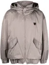 Zzero By Songzio Field Detachable-hood Jacket In Grey