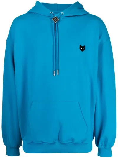 Zzero By Songzio Innoncence Panther Drawstring Hoodie In 蓝色