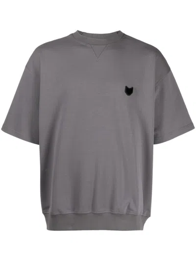 Zzero By Songzio Logo-patch Cotton-blend T-shirt In 灰色