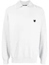 Zzero By Songzio Logo-patch Crew-neck Sweatshirt In Grey