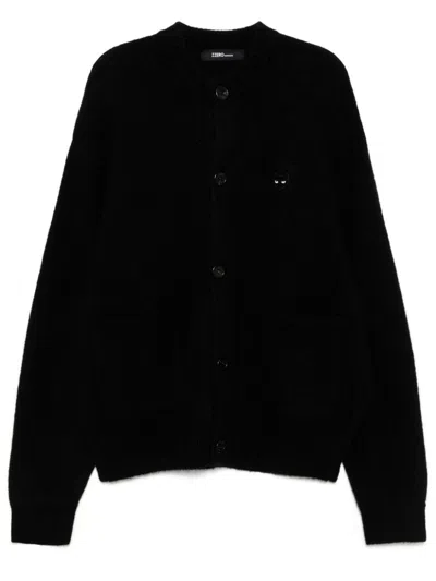 Zzero By Songzio Love Trouserher Hand-stitch Cardigan In Black