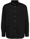 Zzero By Songzio Love Panther Semi-over Shirt In Black