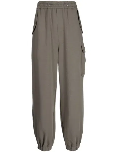 Zzero By Songzio Panther Drawstring Jersey Track Pants In Green