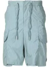 Zzero By Songzio Panther Drawstring Track Shorts In Blue