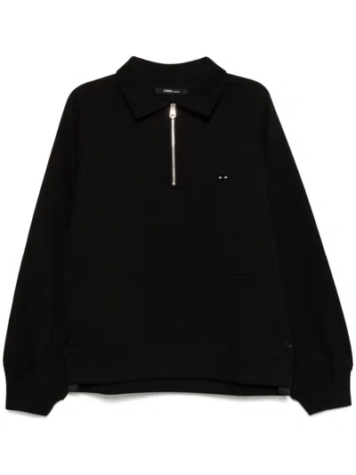 Zzero By Songzio Panther Hand Rope Collared Neck Sweatshirt In Black