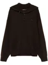 Zzero By Songzio Panther Hand Rope High Neck Sweater In Brown