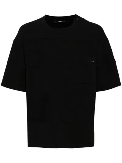 Zzero By Songzio Panther Logo-embroidered T-shirt In Black