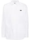 Zzero By Songzio Panther Long-sleeve Poplin Shirt In White