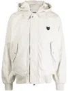 Zzero By Songzio Panther-patch Hooded Jacket In White