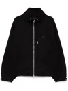 Zzero By Songzio Panther Waffle Zip-up Jacket In Black