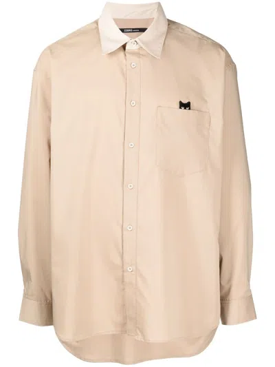 Zzero By Songzio Patch-detail Shirt In Brown