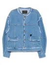 Zzero By Songzio Jeansjacke Mit Rundem Ausschnitt In Blau