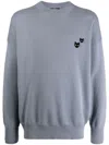 Zzero By Songzio Twin Panther Crew-neck Jumper In Blue