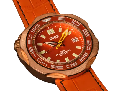 Pre-owned ✅ Evox Dv2 Orange Bronze 300 Limited 20 Diver International Shipping ?? Dealer