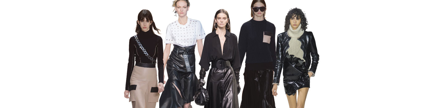 Sleek leather and slick vinyl might be the coolest fashion duo ever by NET-A-PORTER