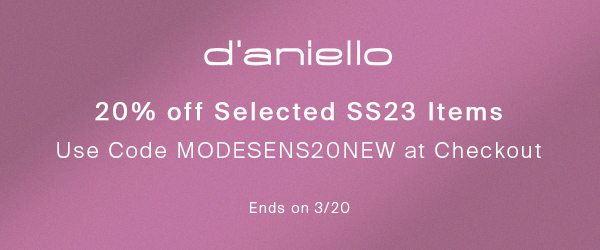 d'aniello 20% off Selected SS23 Items Use Code MODESENS20NEW at Checkout Ends on 320 