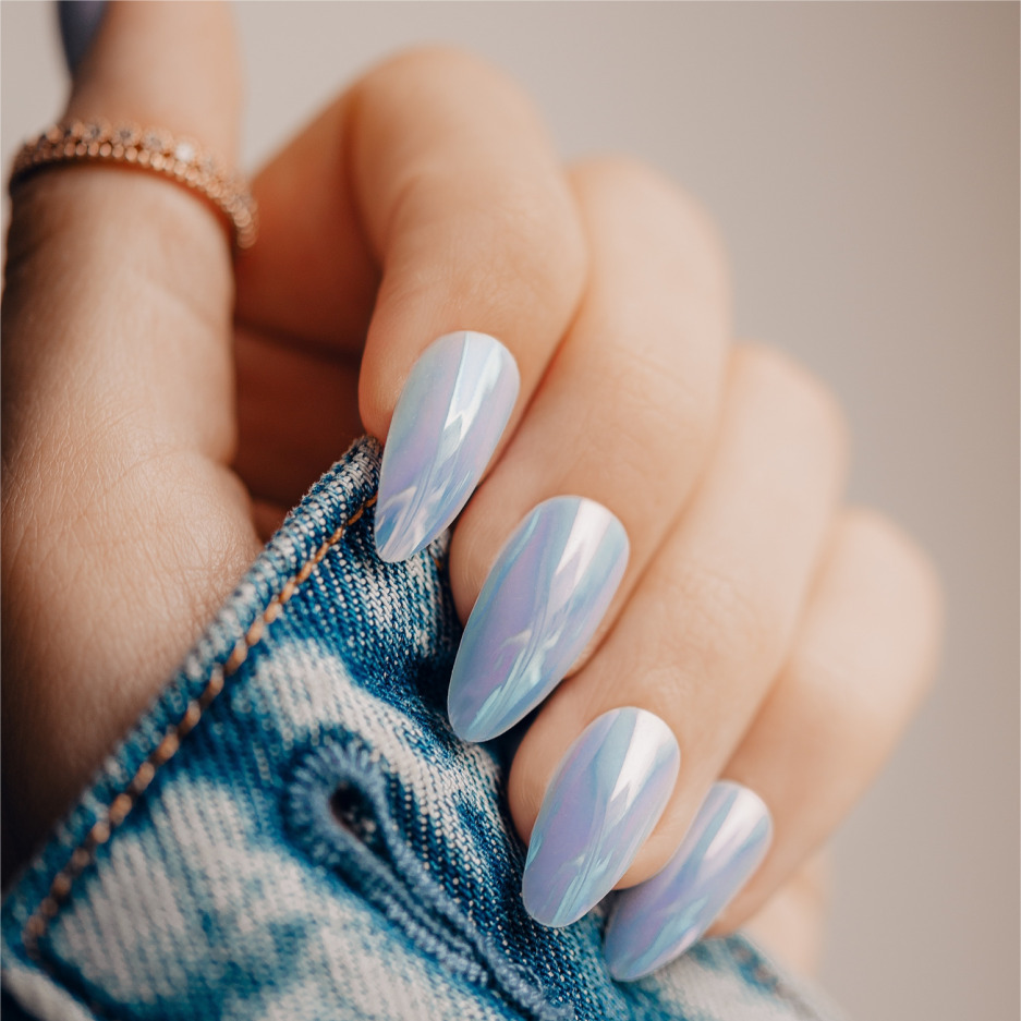 Blueberry Milk Nails 