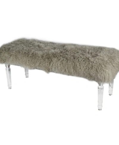 Shop Ab Home Acrylic Bench In Gray