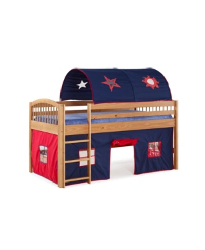 Shop Alaterre Furniture Addison Cinnamon Finish Junior Loft Bed,tent And A Playhouse With Trim