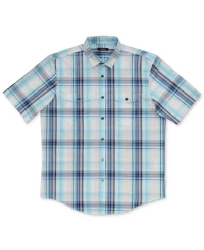 Shop Alfani Men's Classic-fit Plaid Shirt, Created For Macy's In Sea Coast