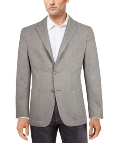 Shop Tommy Hilfiger Men's Modern-fit Solid Textured Knit Sport Coat In Grey