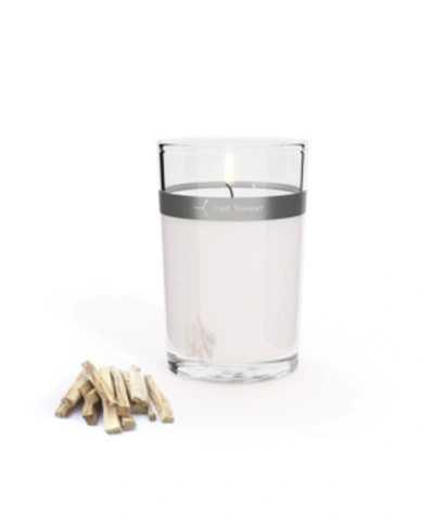 Red Flower Palo Santo Petal Topped Candle, 6 oz In Winter Wht