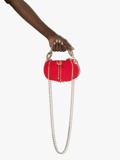 Shop Rosantica Bubble Drawstring Mini Bag In Red