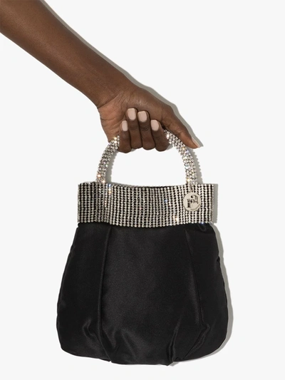 Shop Rosantica Follie Crystal-embellished Mini Bag In Black