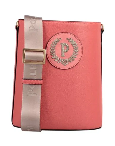 Shop Pollini Handbags In Salmon Pink