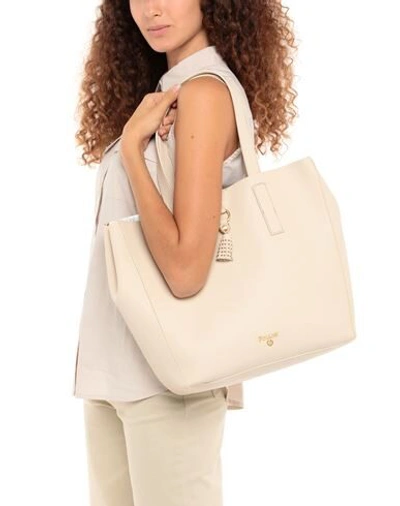 Shop Pollini Handbags In Ivory