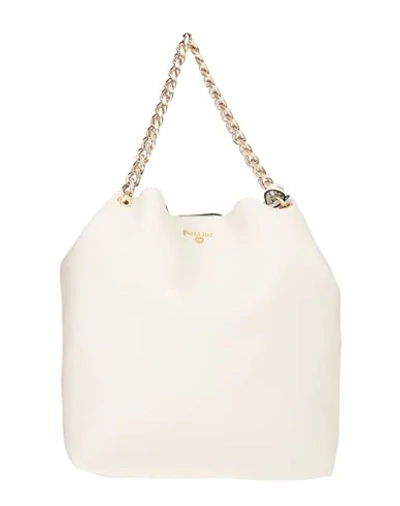 Shop Pollini Handbags In Ivory