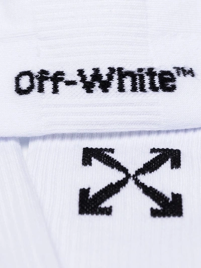 Shop Off-white Arrow Graphic Sports Socks In White