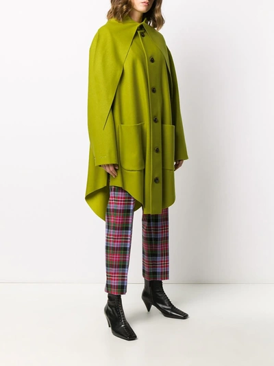 Shop Vivienne Westwood Asymmetric Single-breasted Coat In Green