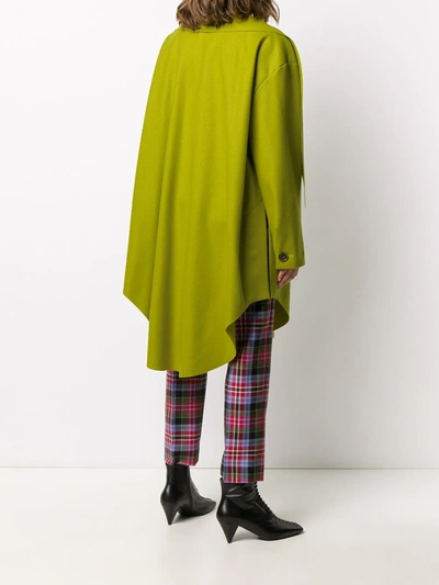Shop Vivienne Westwood Asymmetric Single-breasted Coat In Green