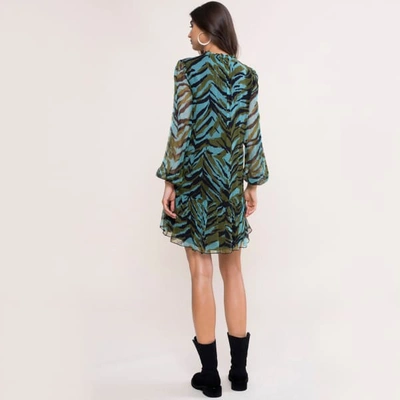 Shop Nissa Zebra Print Silk Dress