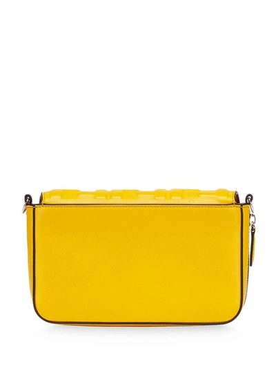 Shop Fendi Lambskin Ff Motif Bag In Yellow