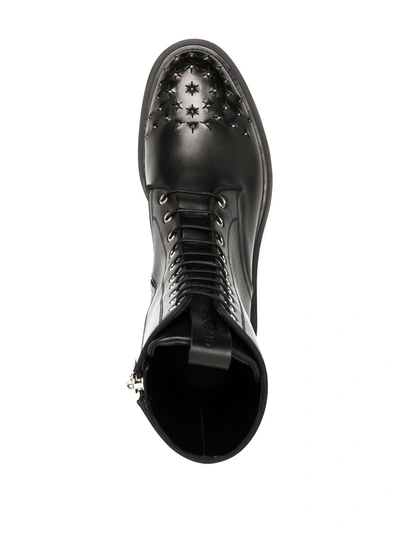 Shop Givenchy Leather Stud Ankle Boots In Black