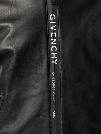 Shop Givenchy Logo Print Bomber Jacket In Black