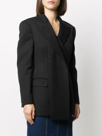 Shop Alexander Mcqueen Wool Blazer Jacket In Black