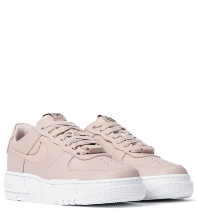 Shop Nike Air Force 1 Pixel Leather Sneakers In Pink